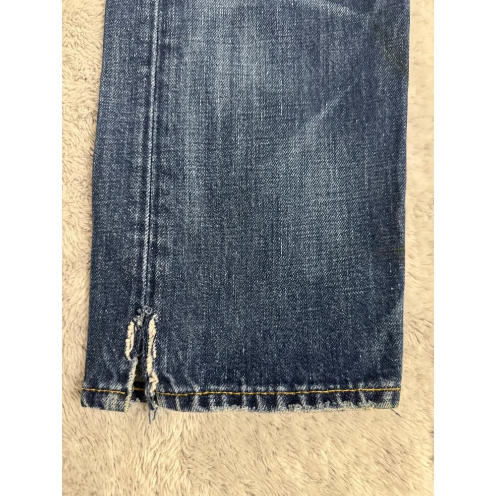 Polo Ralph Lauren Sullivan Slim Mens 32x32 Distressed Straight Leg Jeans Patch